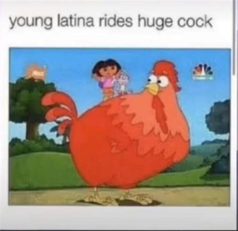 Photo of young Latina girl riding a HUGE cock.